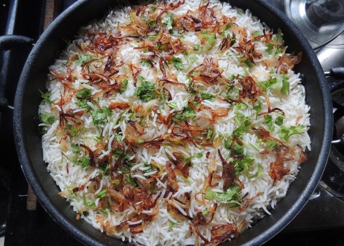 Arroz carreteiro com churrasco