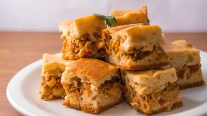 Torta salgada fit com farinha de aveia