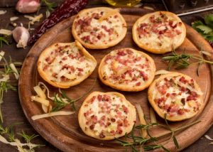 Ingredientes para 100 mini pizza