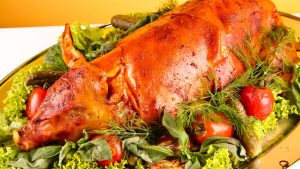 como assar leitoa no forno a gás