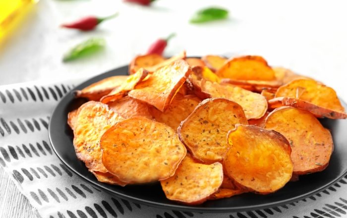 Como fazer chips de batata doce