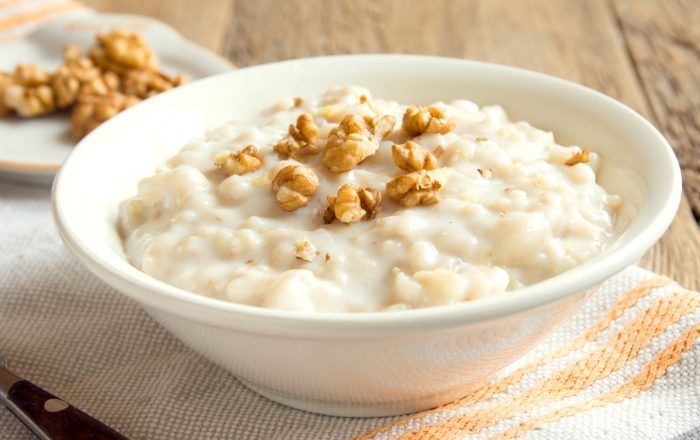 Mingau de aveia com leite em pó