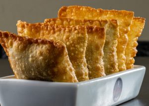 Pastel de farinha de trigo e água