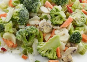 Pode congelar legumes crus