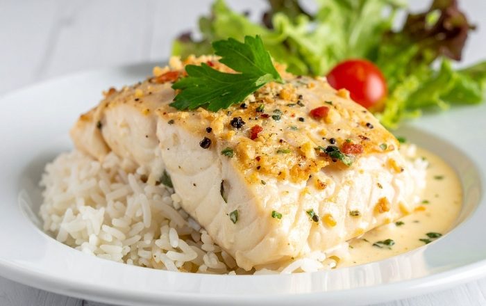 O que acompanha bacalhau no almoço